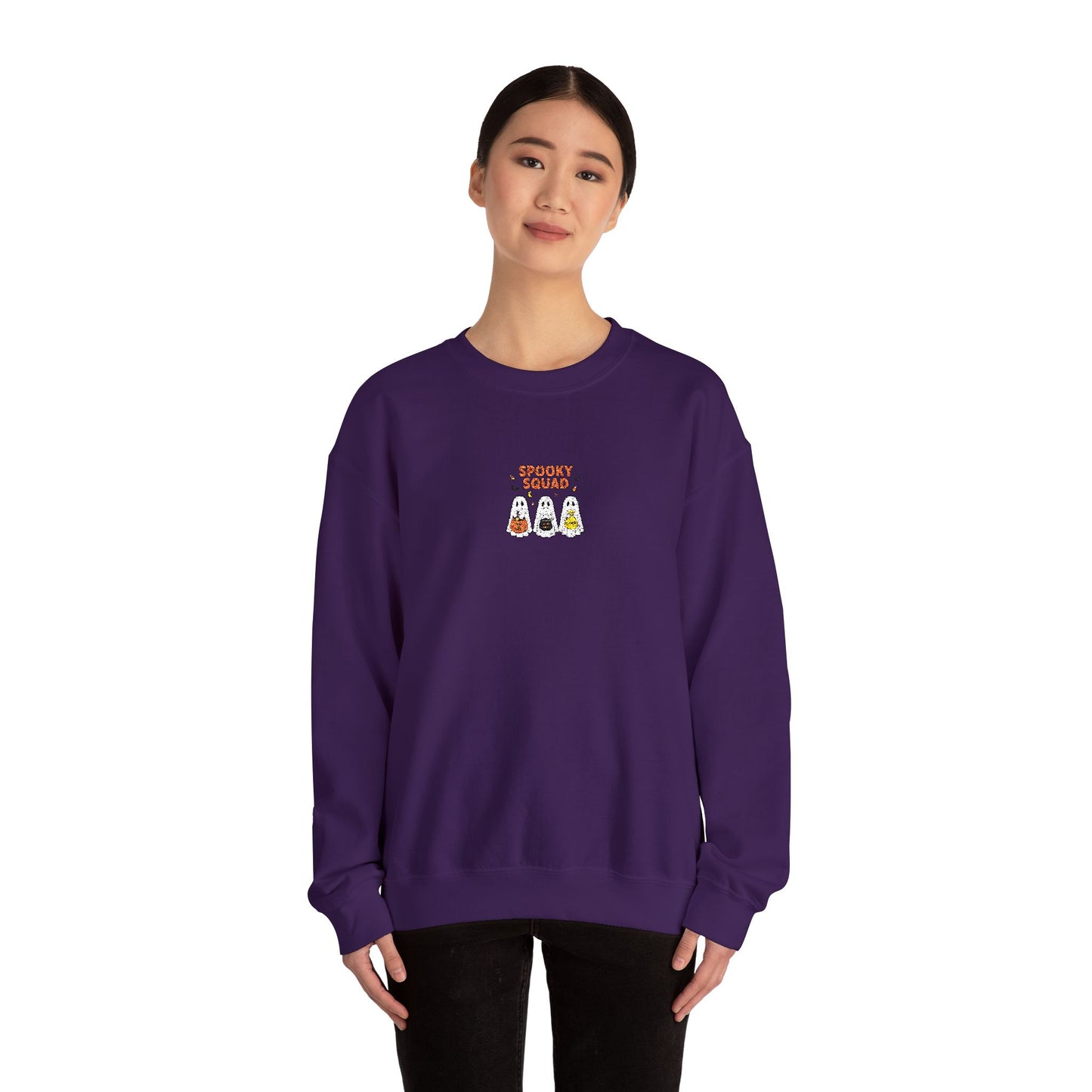 Spooky Squad Trick or Treat Embroidered Crewneck Sweatshirt