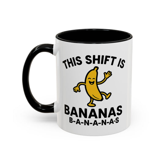 This Shift is Bananas Dancing Accent Mug (11, 15 oz)