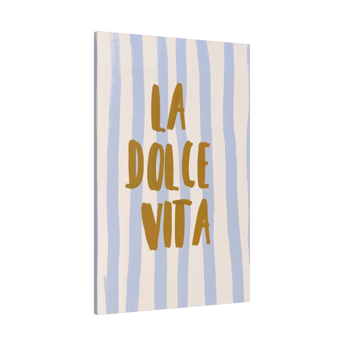 La Dolce Vita Blue Striped Matte Canvas, Stretched