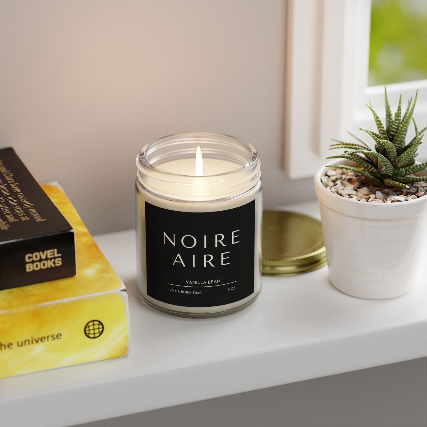 Noire Aire Vanilla Bean Scented Candles (4oz, 9oz)