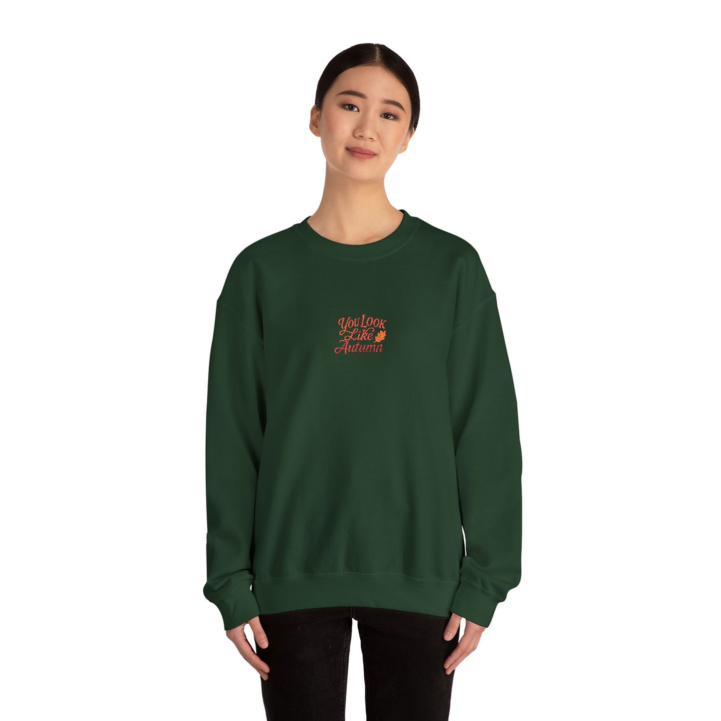 You Look Like Autumn Embroidered Crewneck Sweatshirt