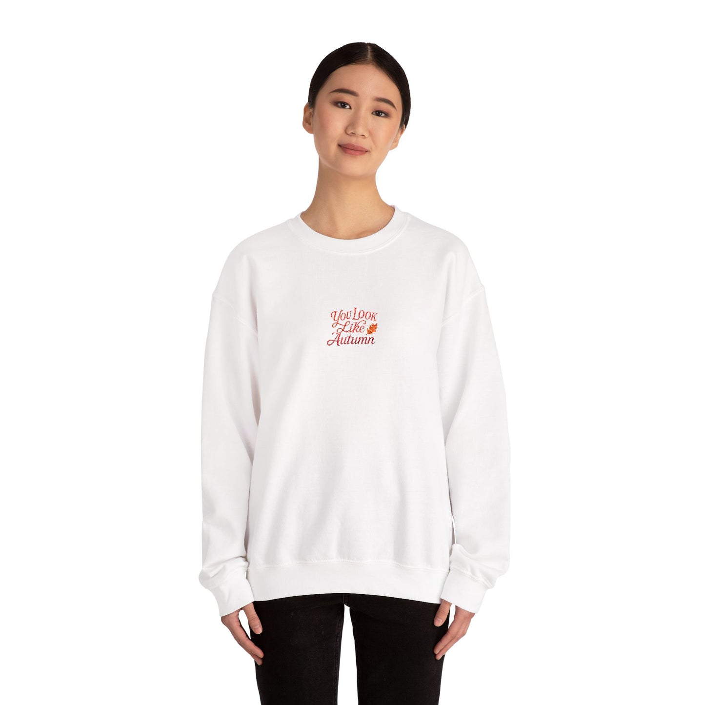 You Look Like Autumn Embroidered Crewneck Sweatshirt