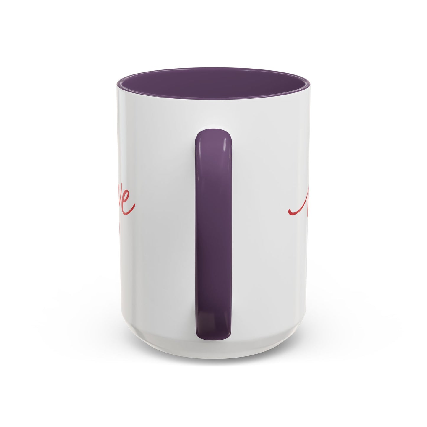 Love Script Accent Coffee Mug – Romantic Heart 11/15oz