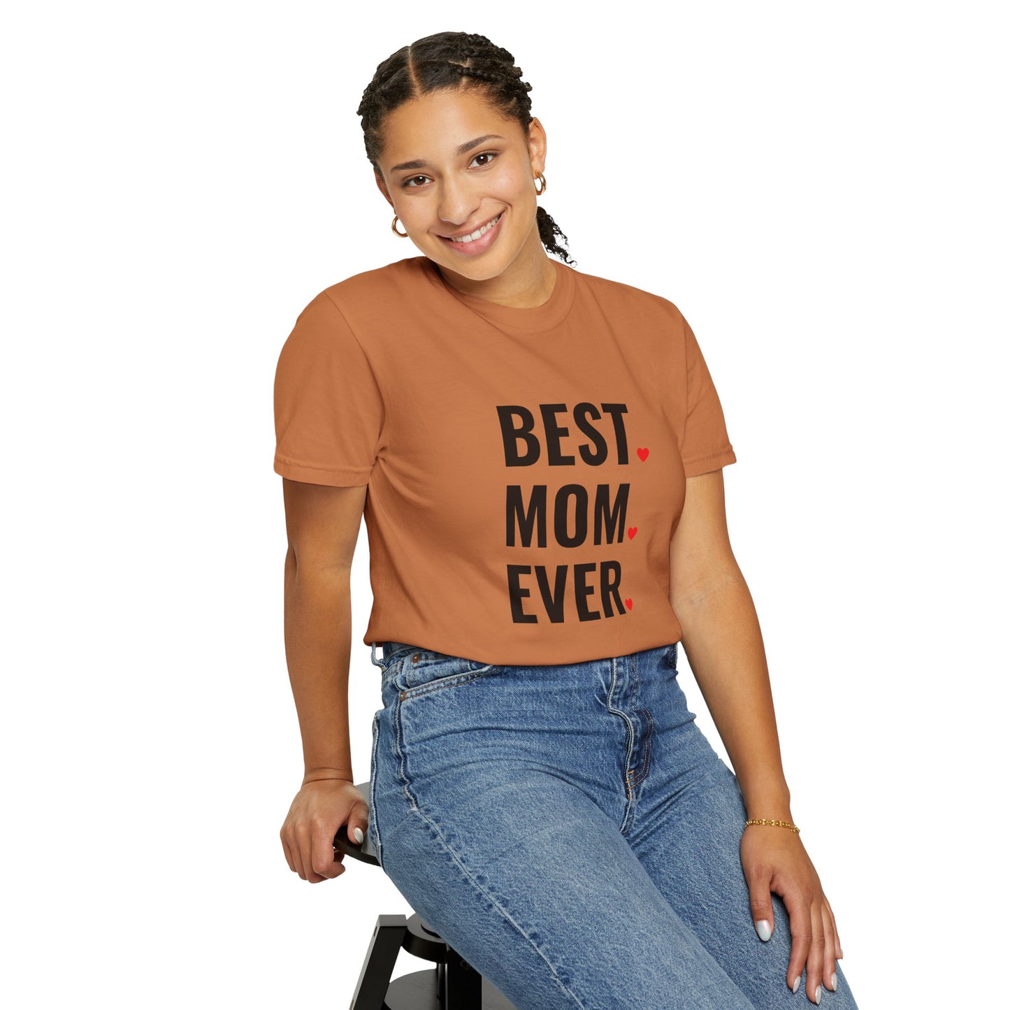 Best Mom Ever Hearts Oversized T-shirt