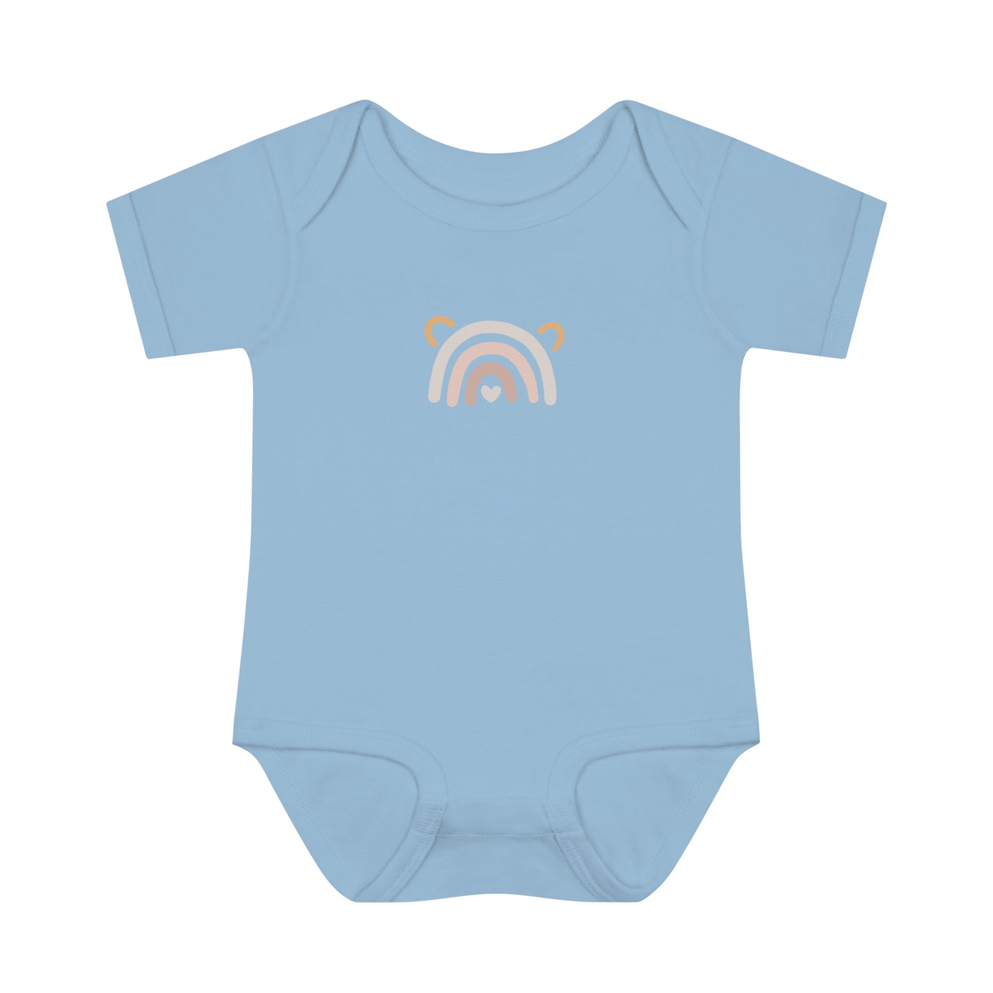 Rainbow Heart Baby Bodysuit