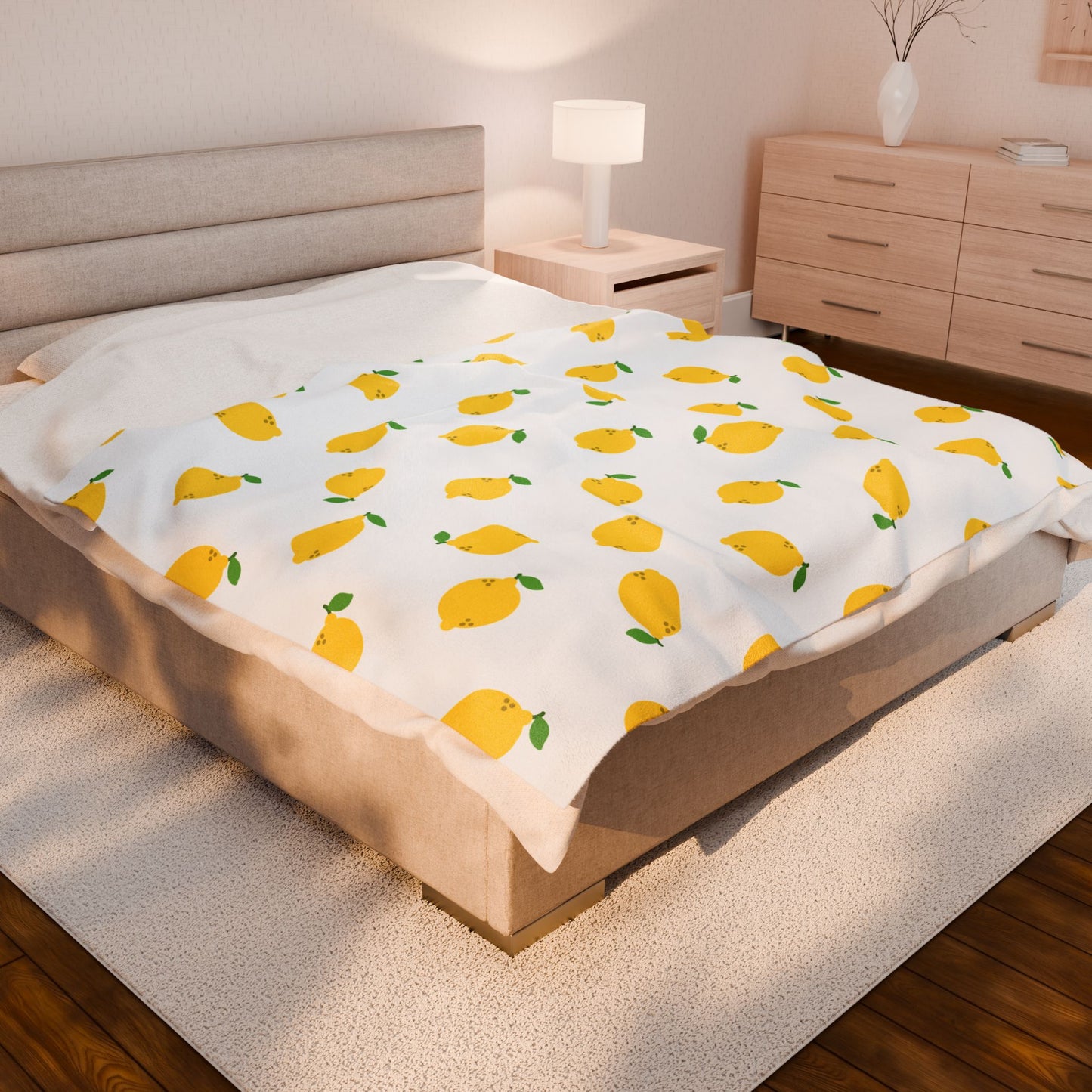 Lemon Obsession Velveteen Plush Blanket