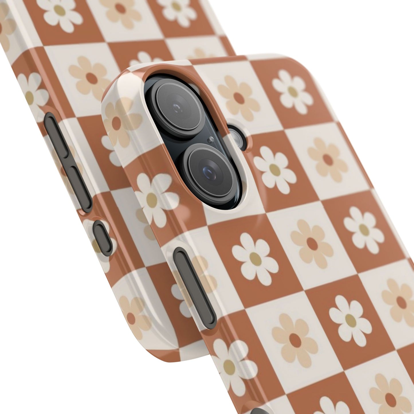 Autumn Checkered Floral Slim iPhone Case