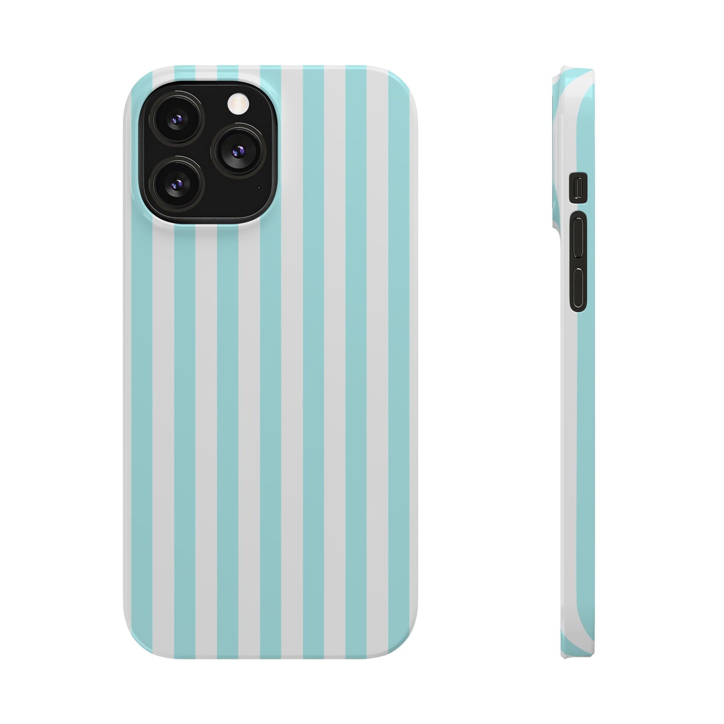 Blue Striped Summer Slim iPhone Case
