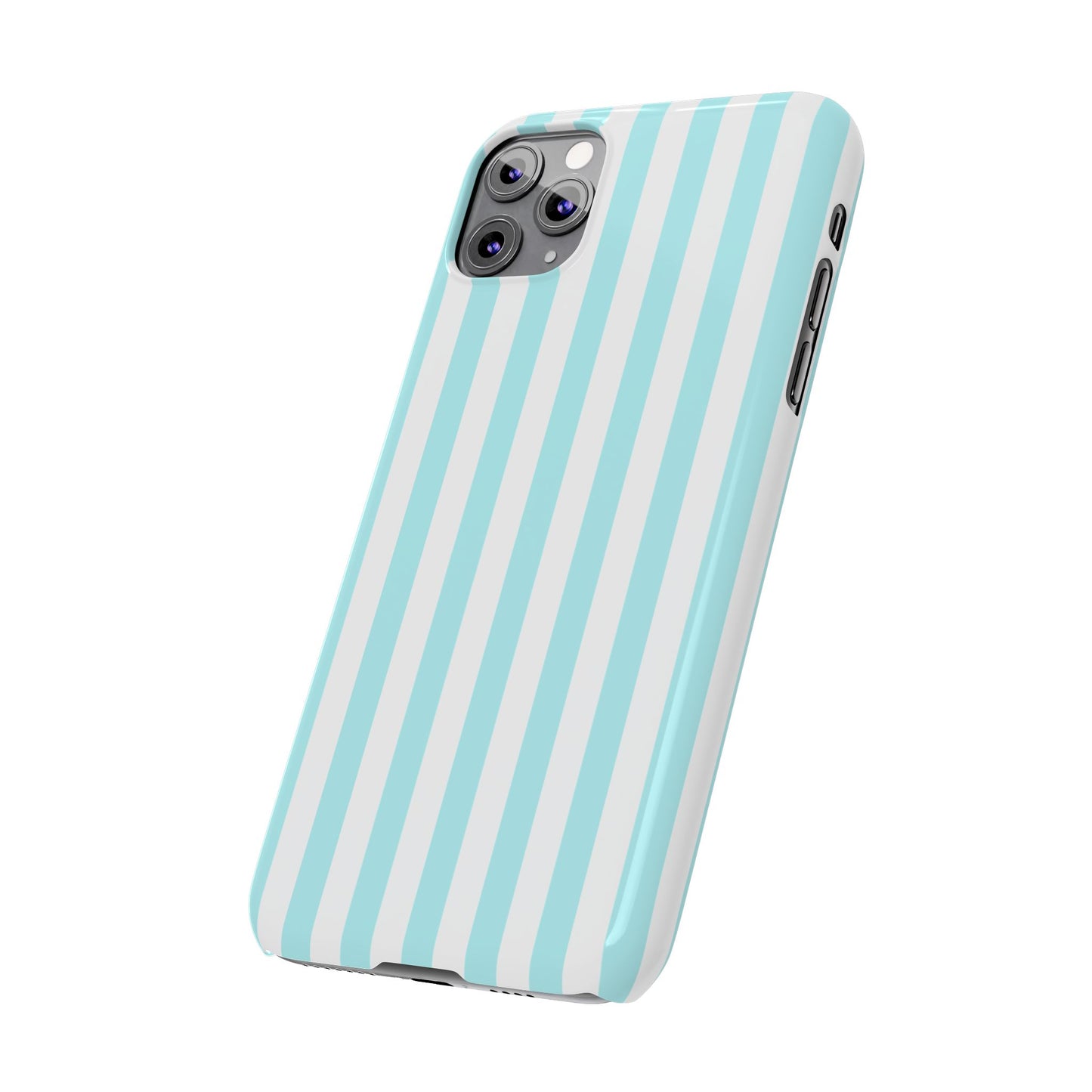 Blue Striped Summer Slim iPhone Case
