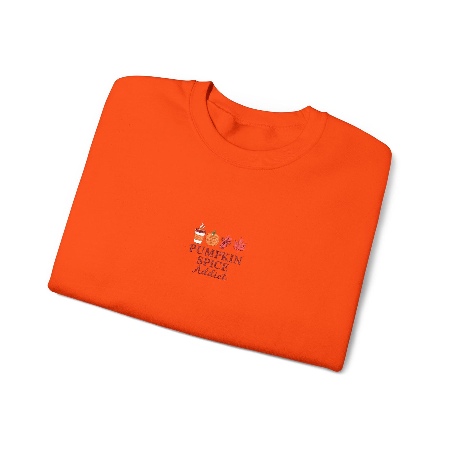 Pumpkin Spice Addict Embroidered Crewneck Sweatshirt