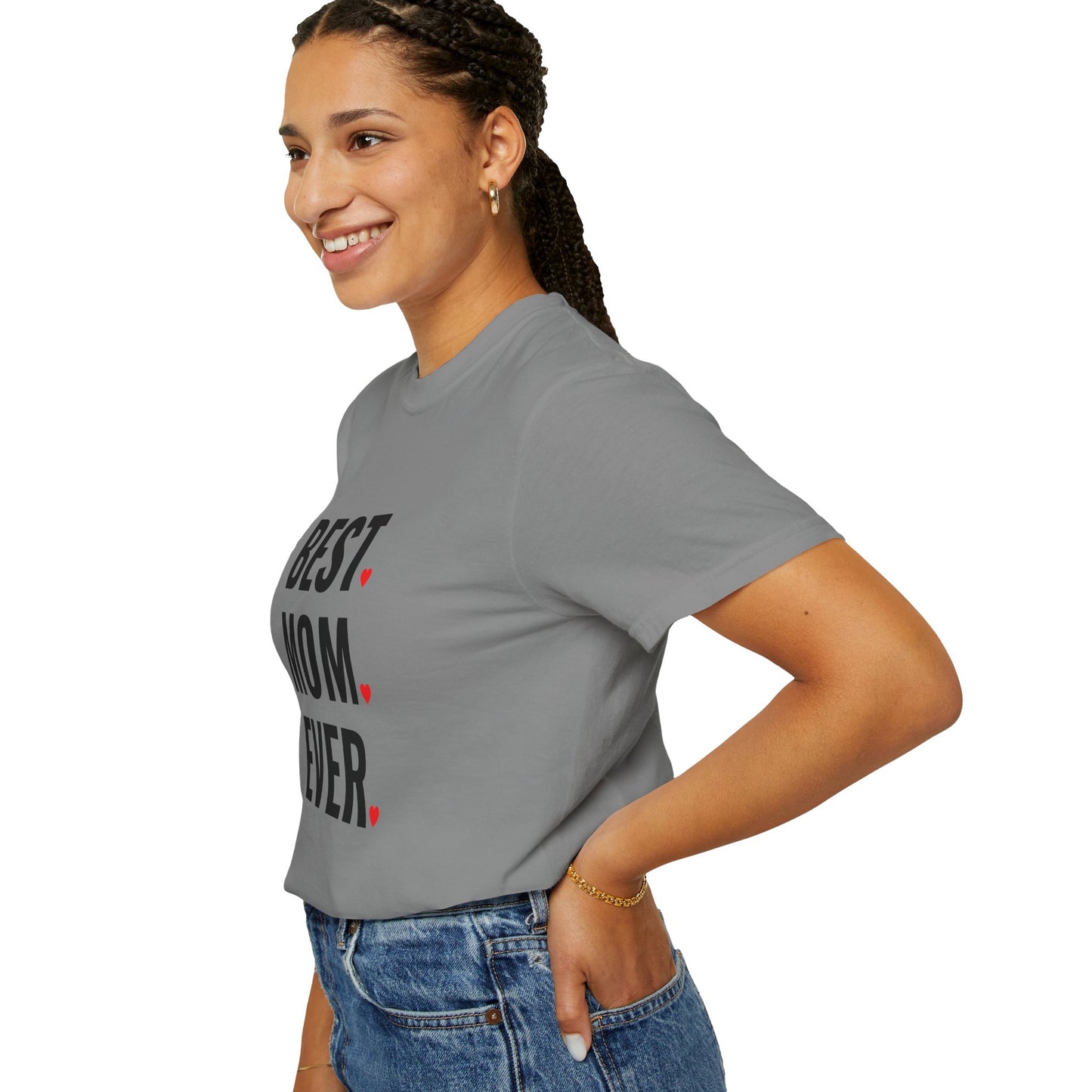 Best Mom Ever Hearts Oversized T-shirt