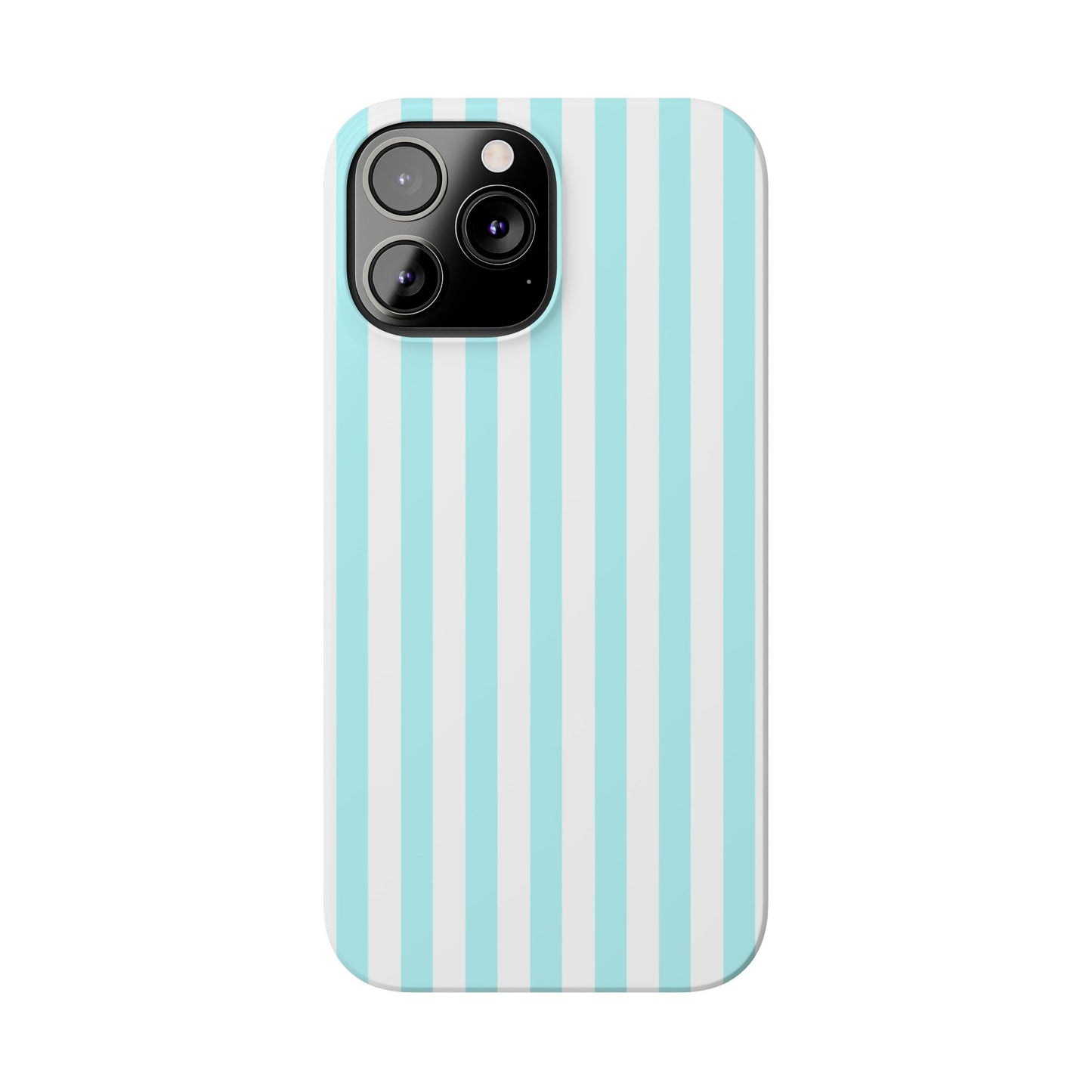 Blue Striped Summer Slim iPhone Case