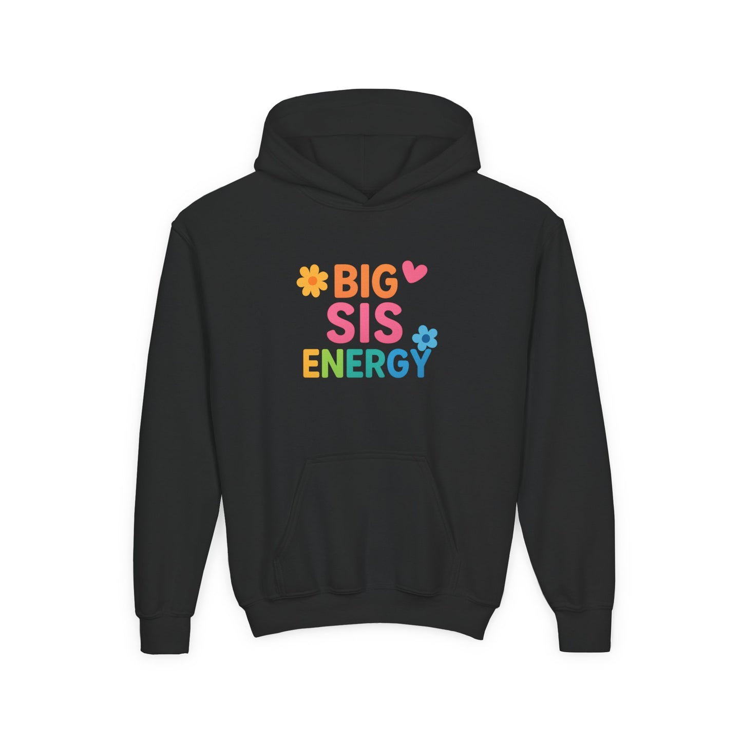 Big Sis Energy Kids Youth Hoodie