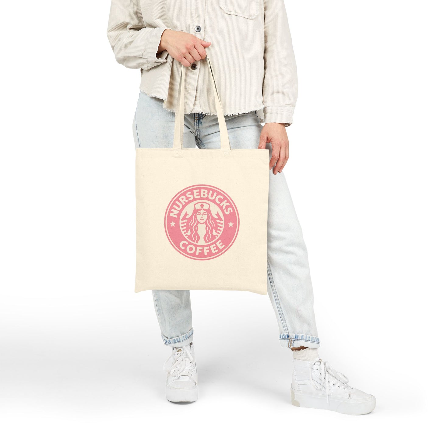 Nursebucks Coffee Cotton Canvas Tote Bag
