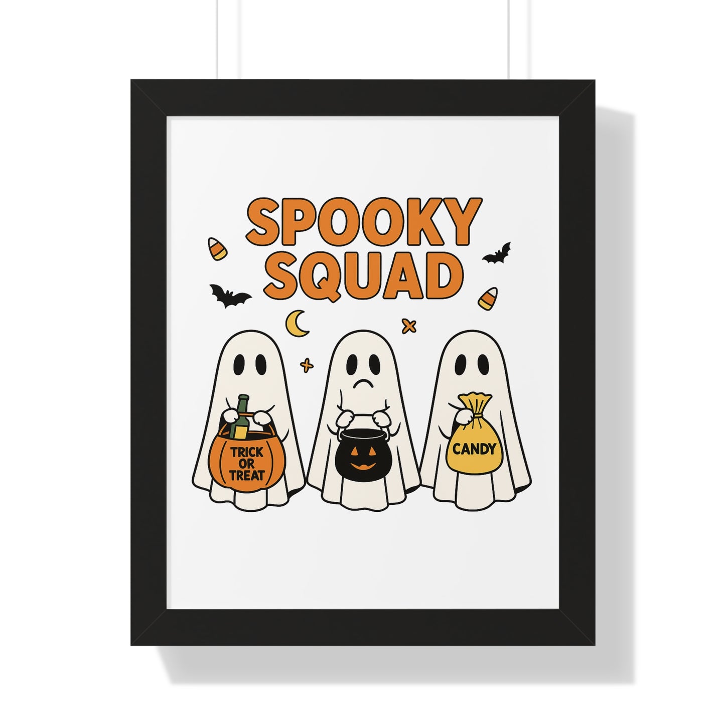 Spooky Squad Trick or Treat Framed Poster (Black or White Frame)