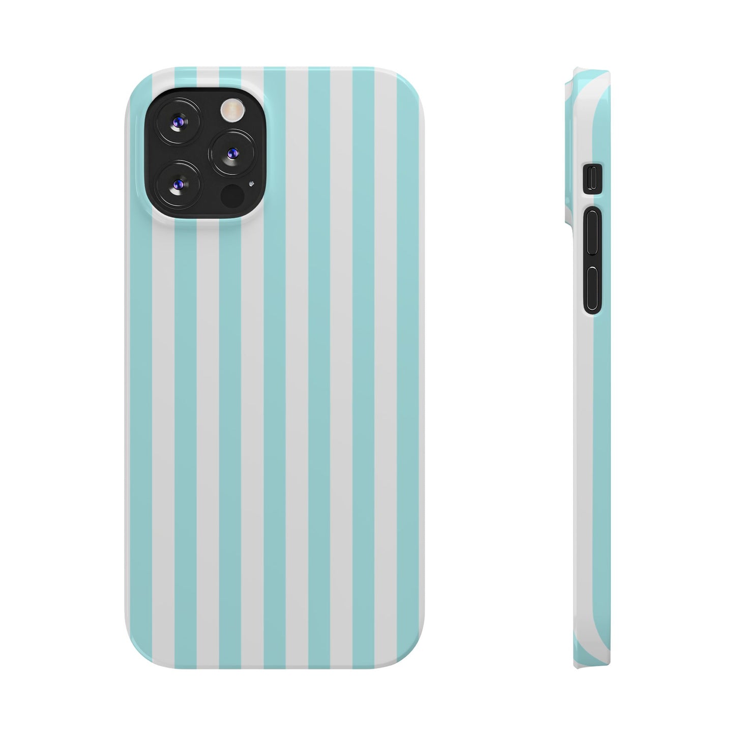 Blue Striped Summer Slim iPhone Case