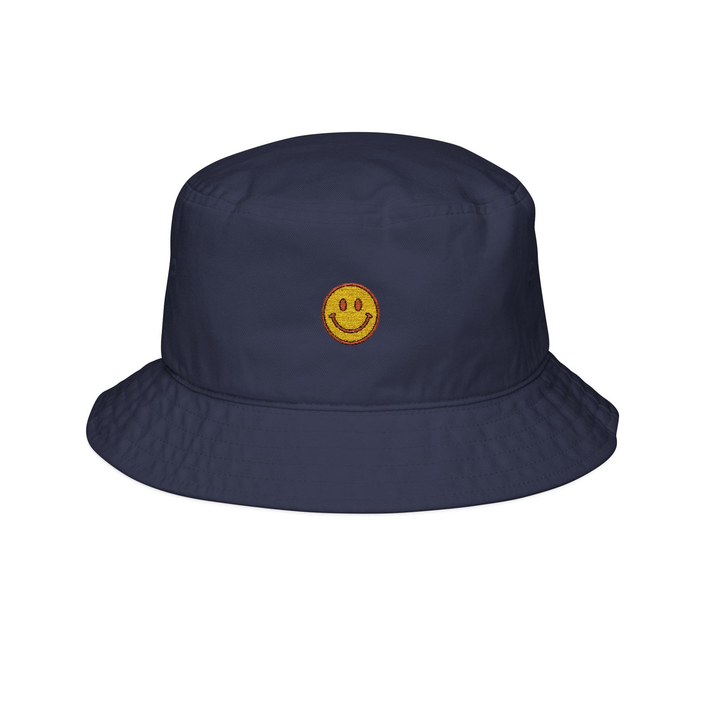 Retro Smiley Face Embroidered Bucket Hat