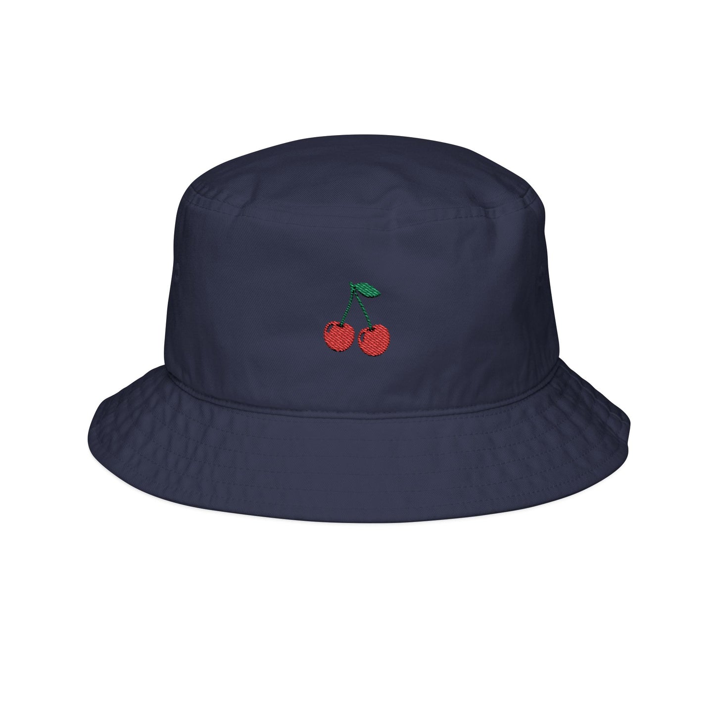 Cherry Embroidered Bucket Hat