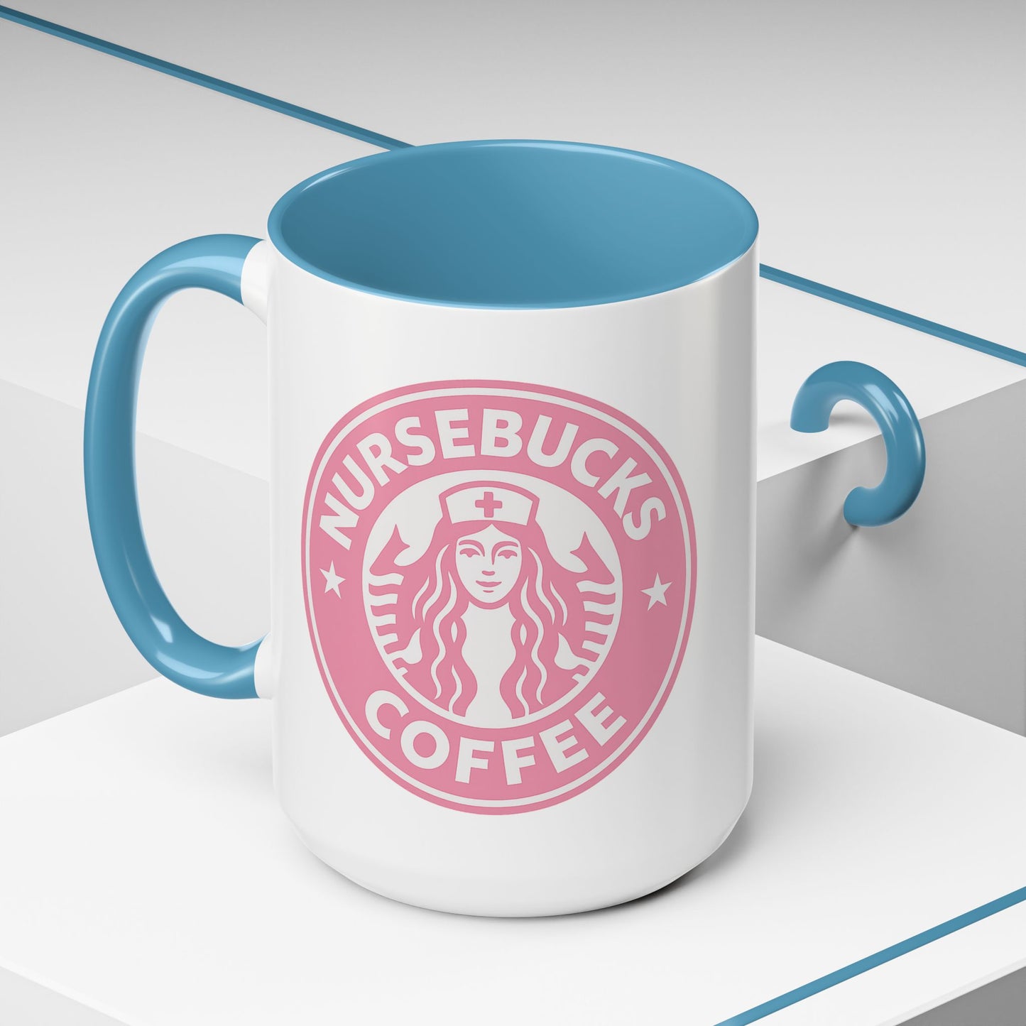 Nursebucks Coffee Pink Accent Mug (11, 15 oz)