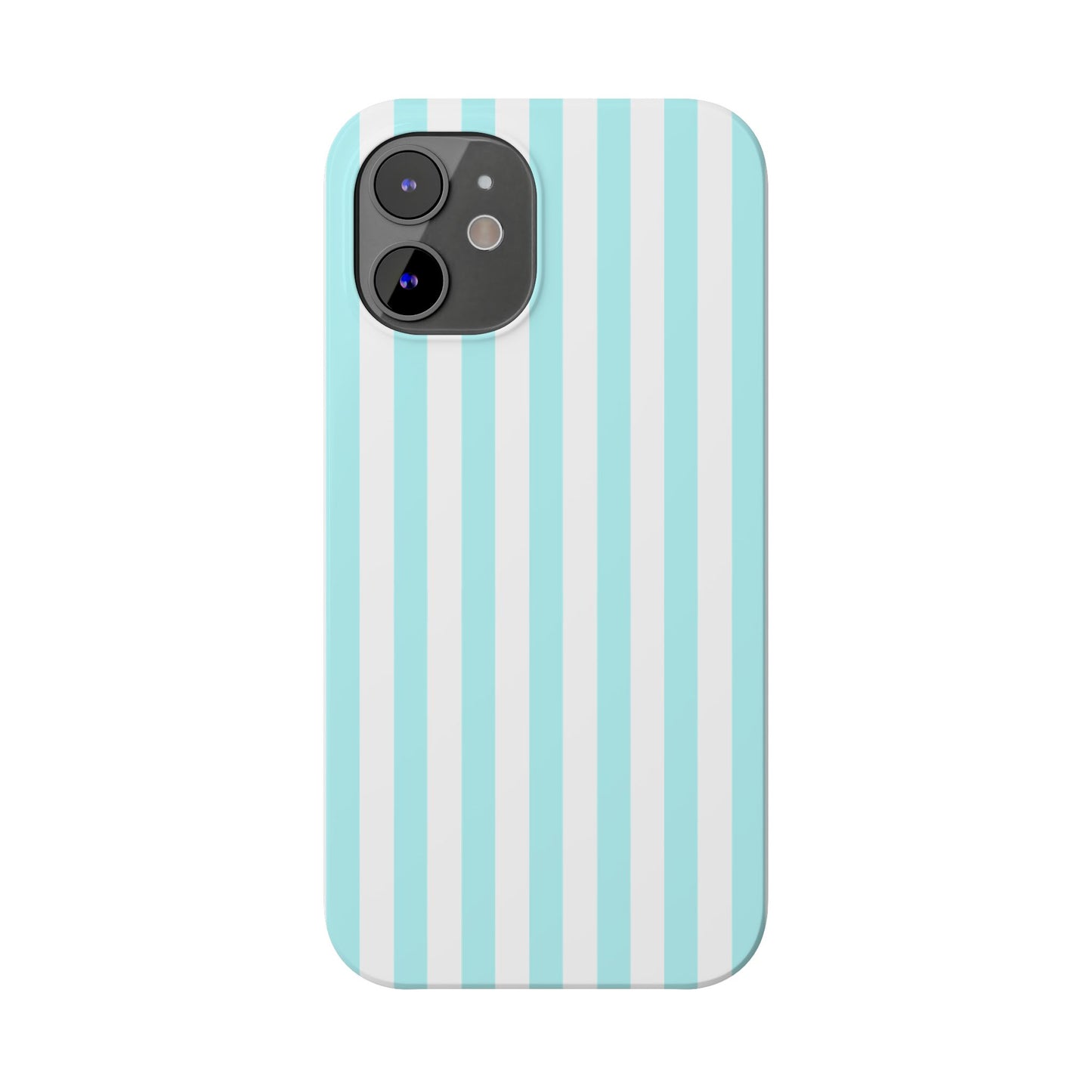 Blue Striped Summer Slim iPhone Case