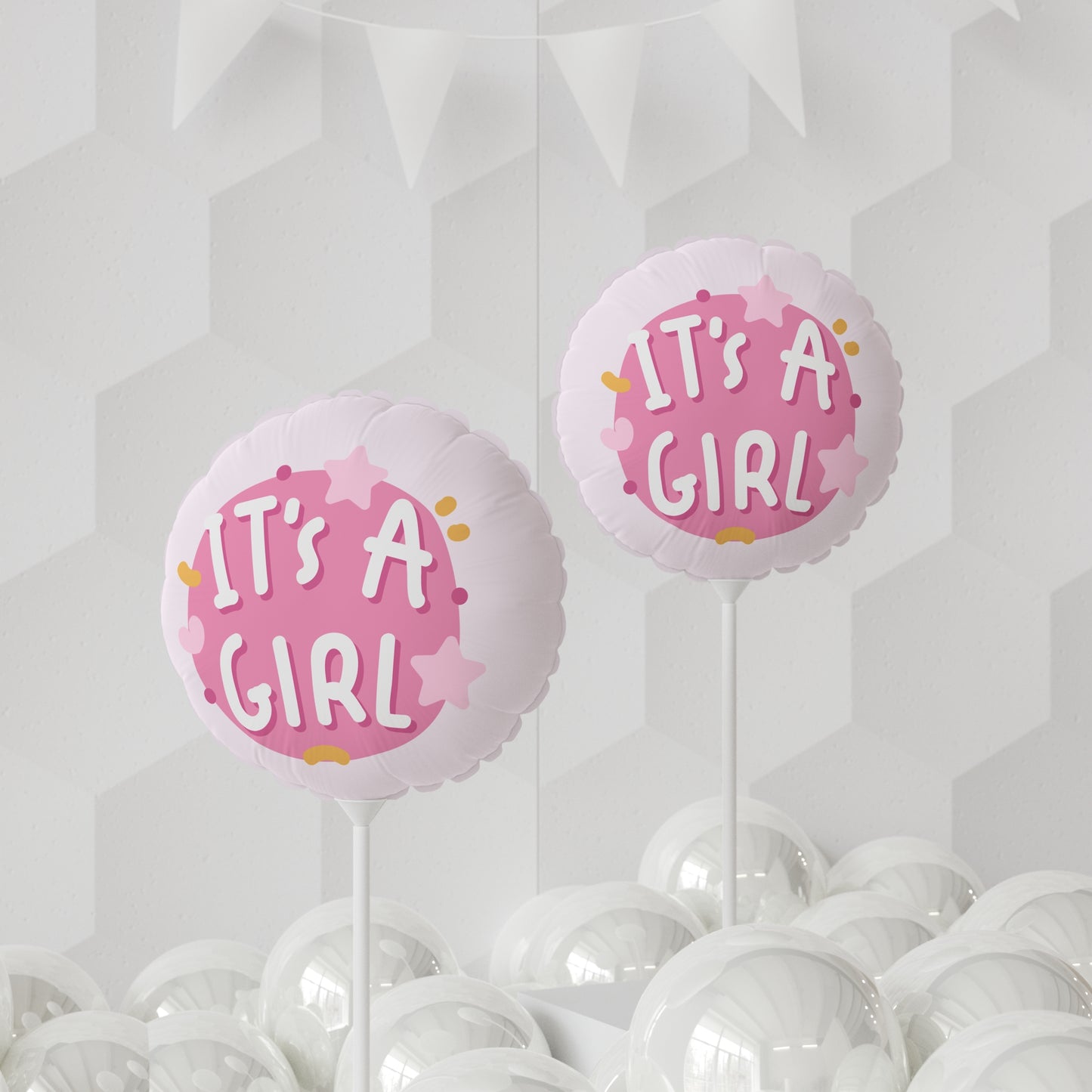It's a Girl Star Gender Reveal 11" Balloon