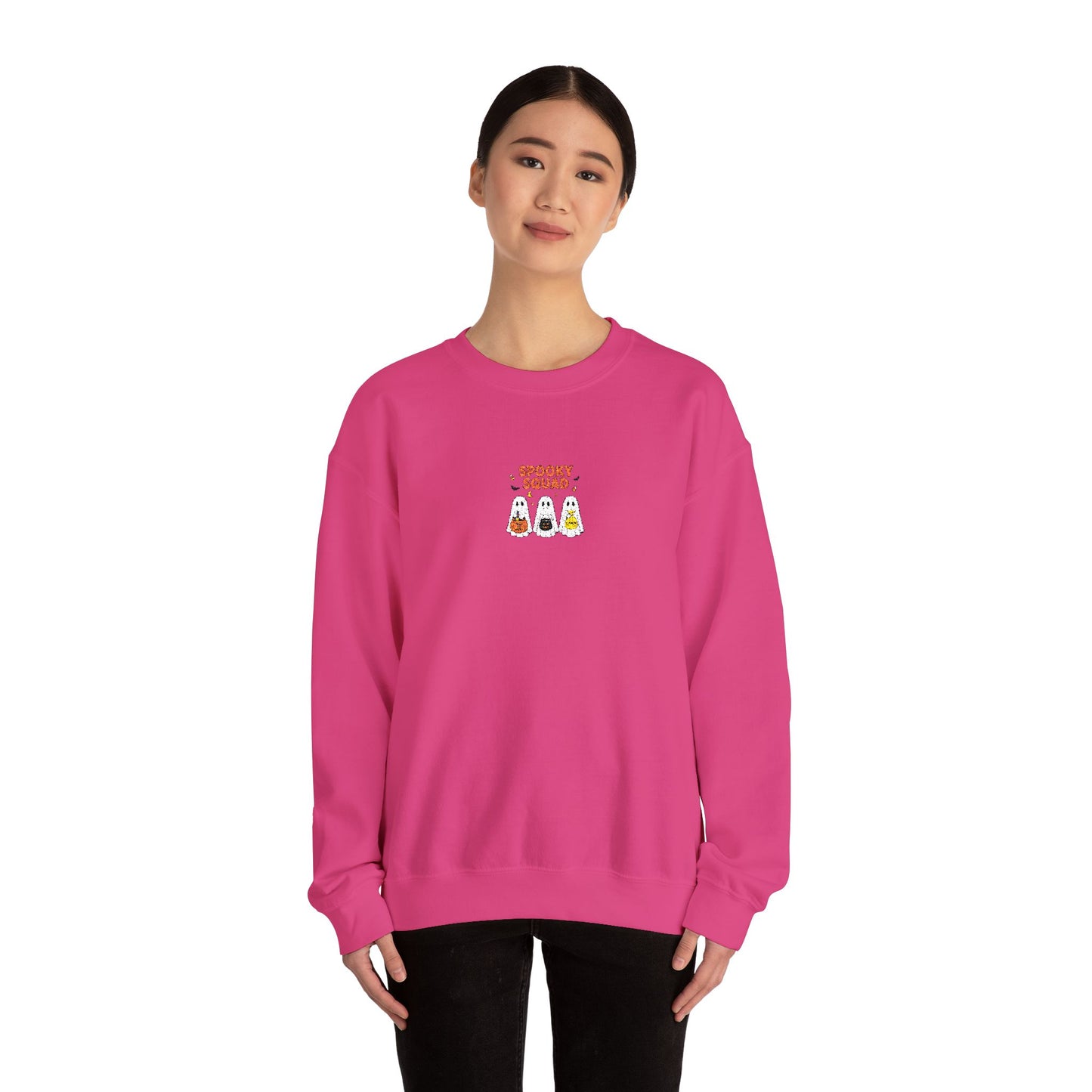 Spooky Squad Trick or Treat Embroidered Crewneck Sweatshirt
