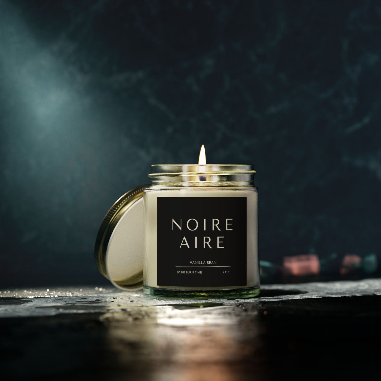 Noire Aire Vanilla Bean Scented Candles (4oz, 9oz)
