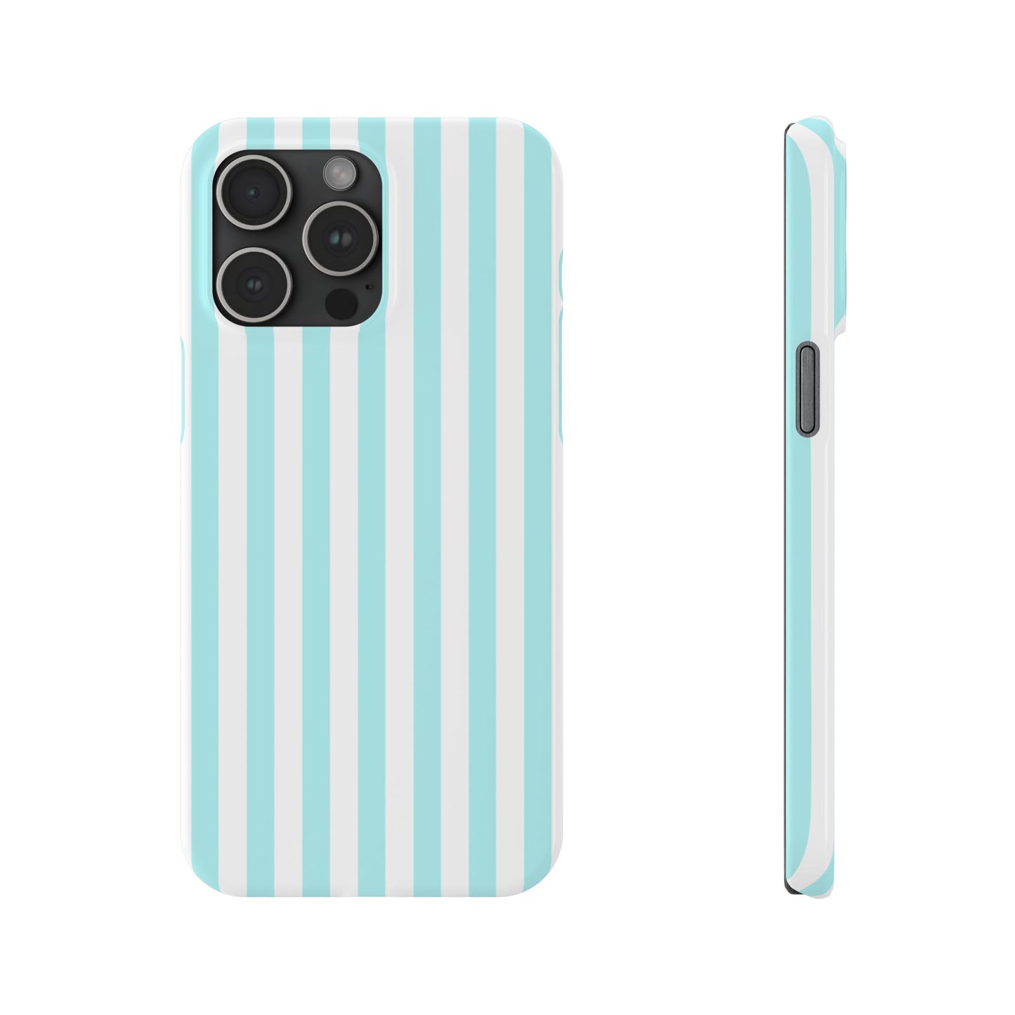 Blue Striped Summer Slim iPhone Case
