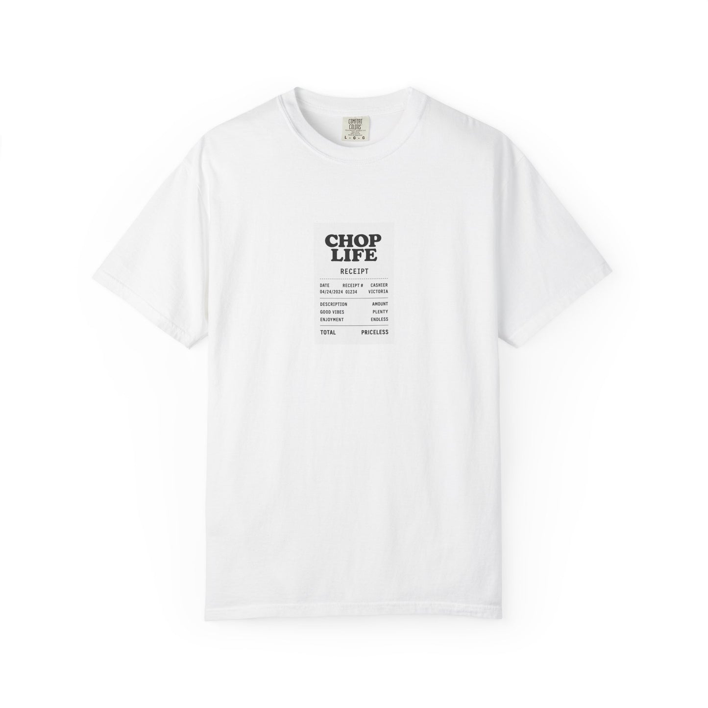 Chop Life Receipt Oversized T-shirt