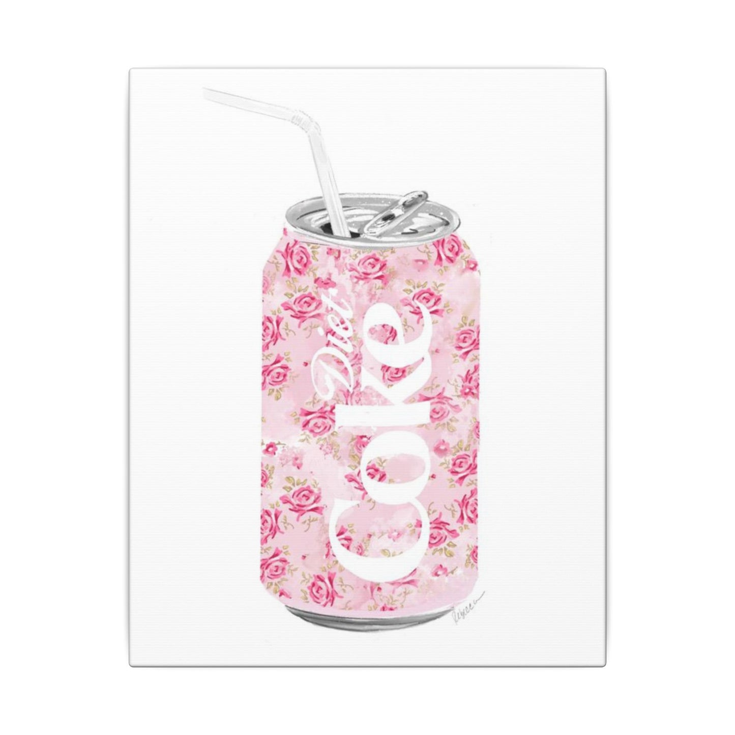 Rose Diet Coke Matte Canvas, Stretched