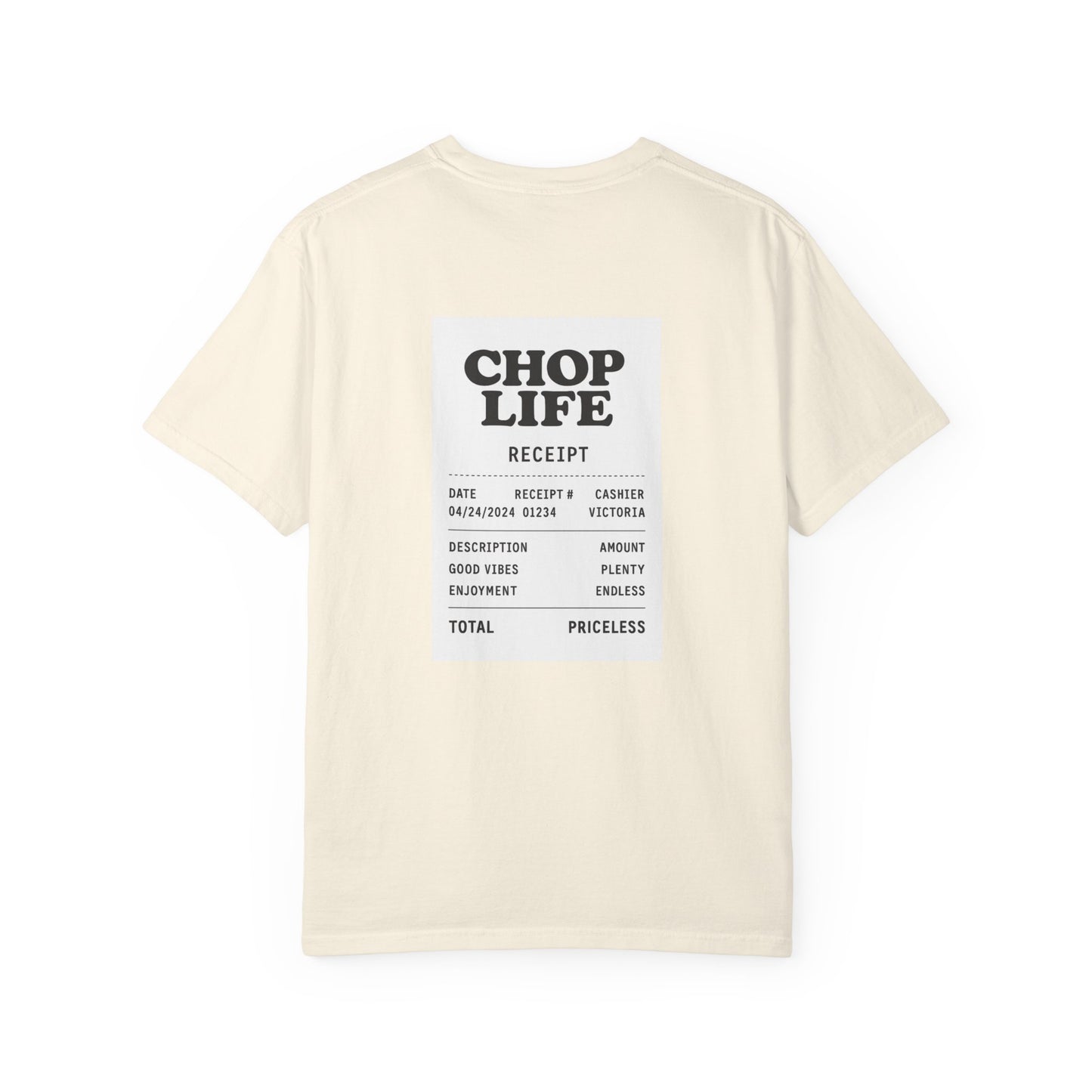 Chop Life Receipt Oversized T-shirt