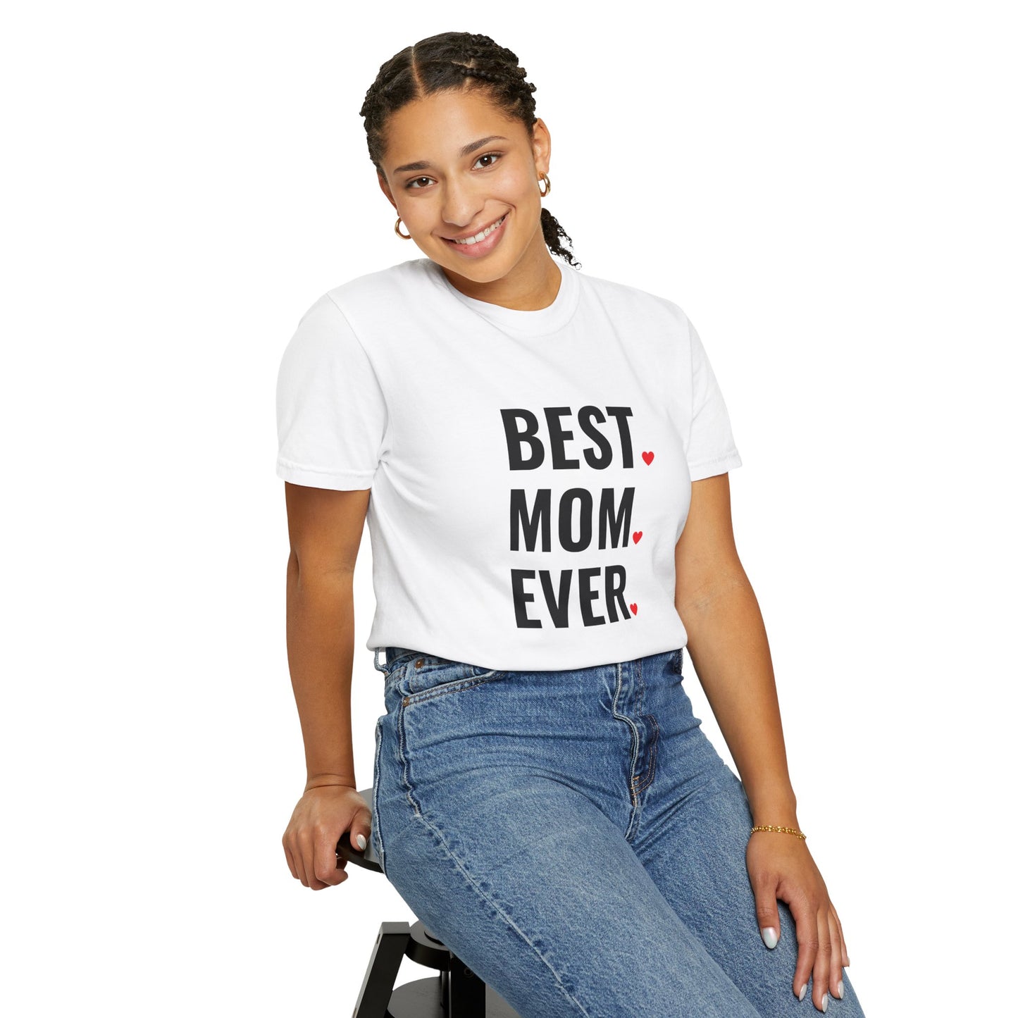 Best Mom Ever Hearts Oversized T-shirt