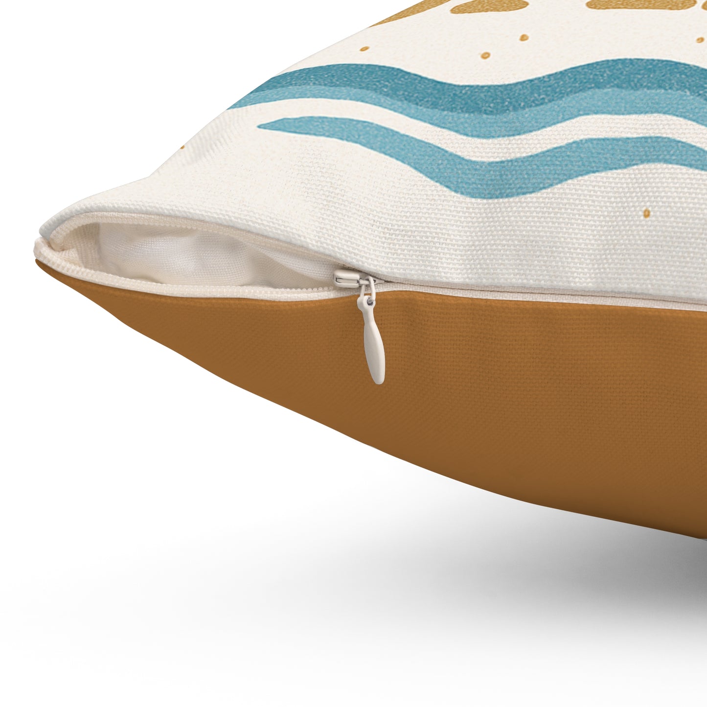 Life is a Beach Play in the Sand Square Pillow