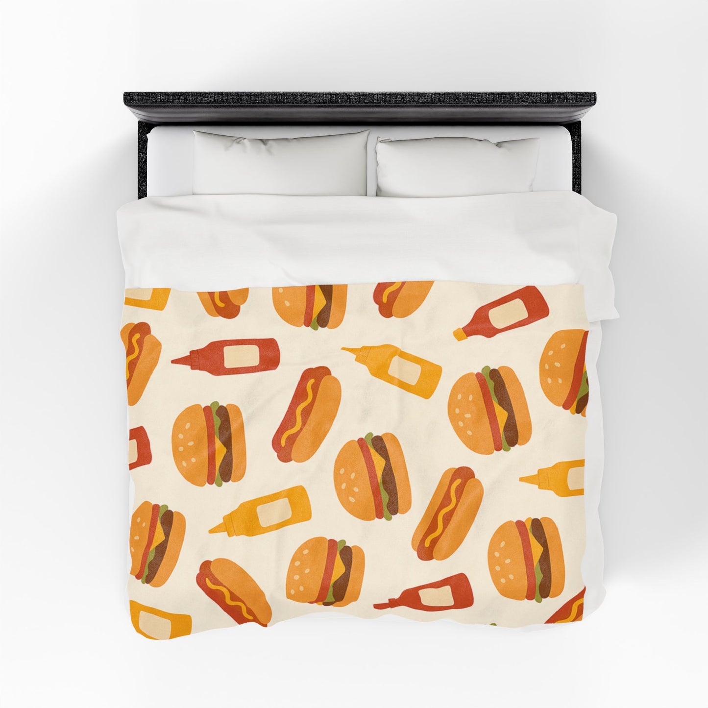 Hamburger Dog Velveteen Plush Blanket