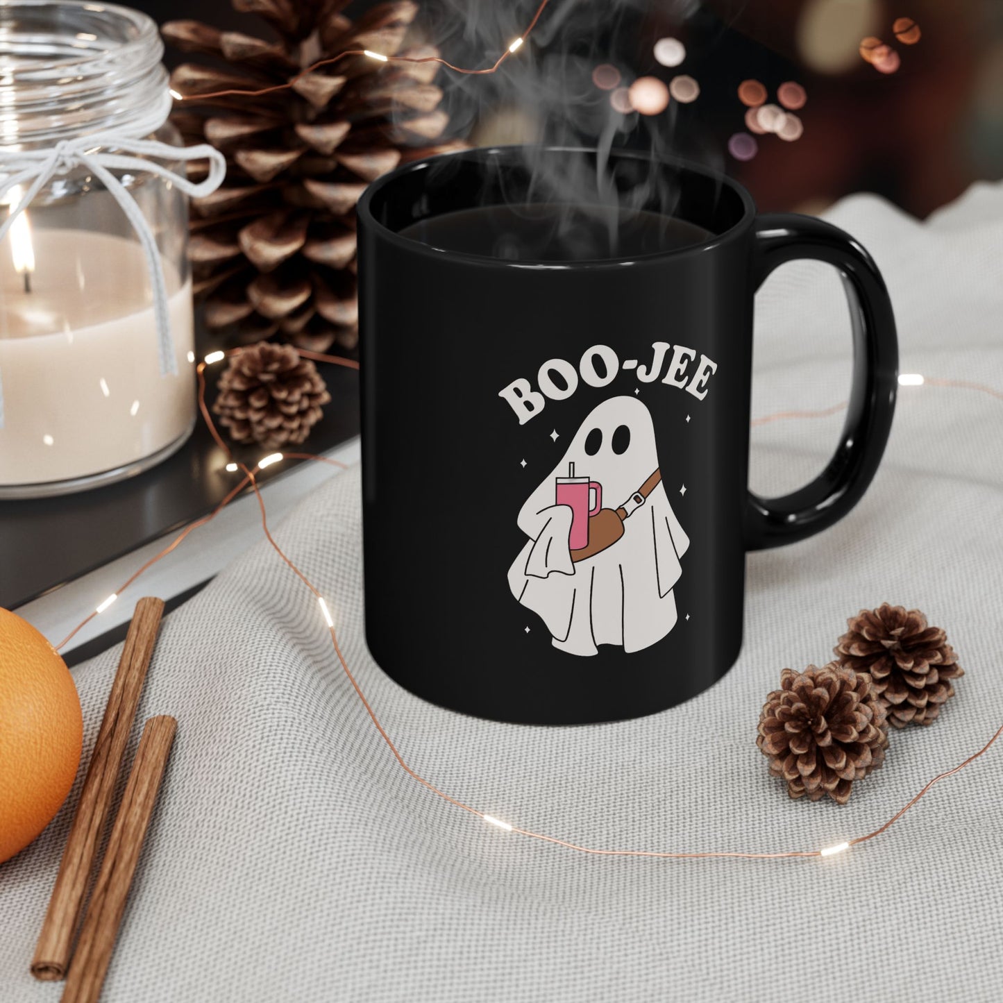 Boujee Ghost Black Mug (11oz, 15oz)