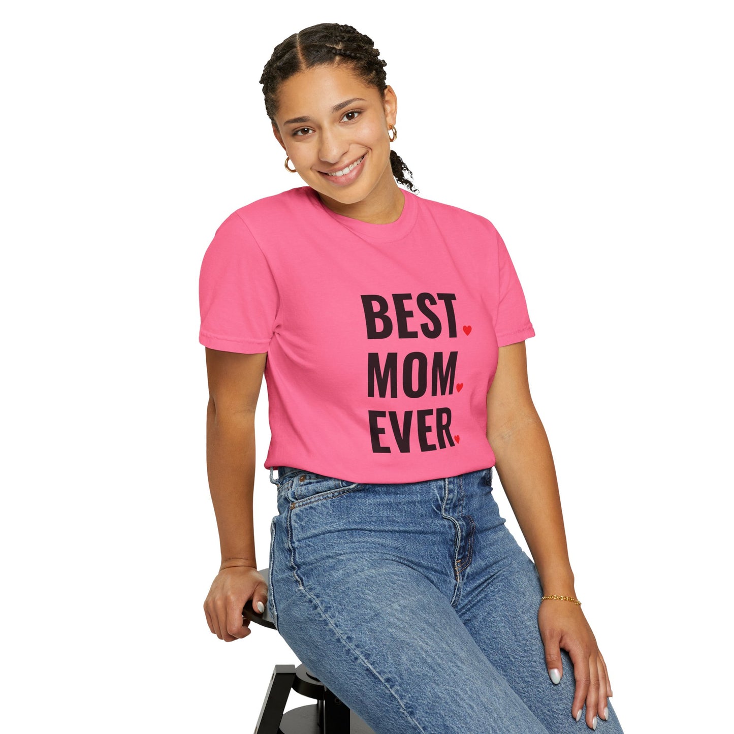 Best Mom Ever Hearts Oversized T-shirt