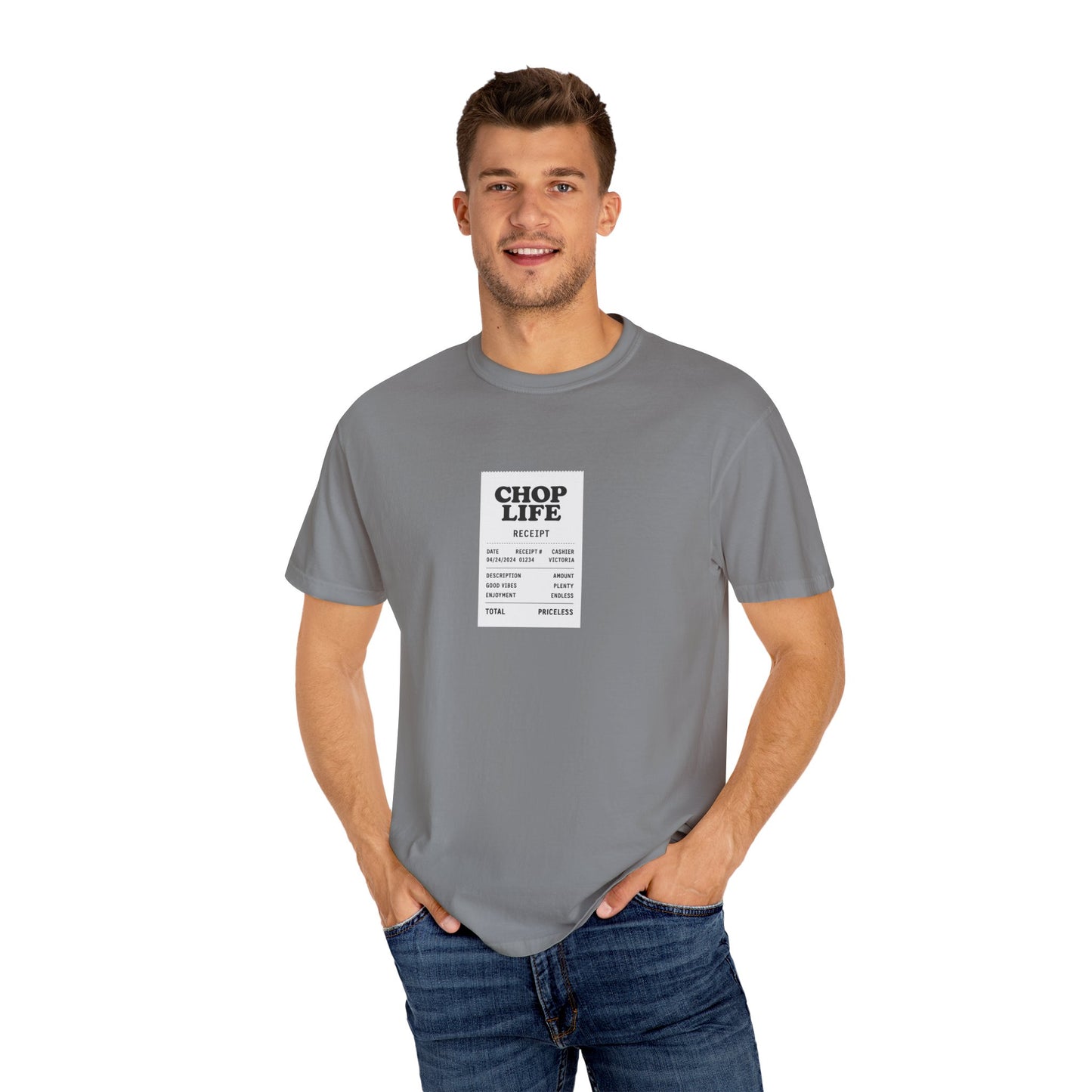 Chop Life Receipt Oversized T-shirt