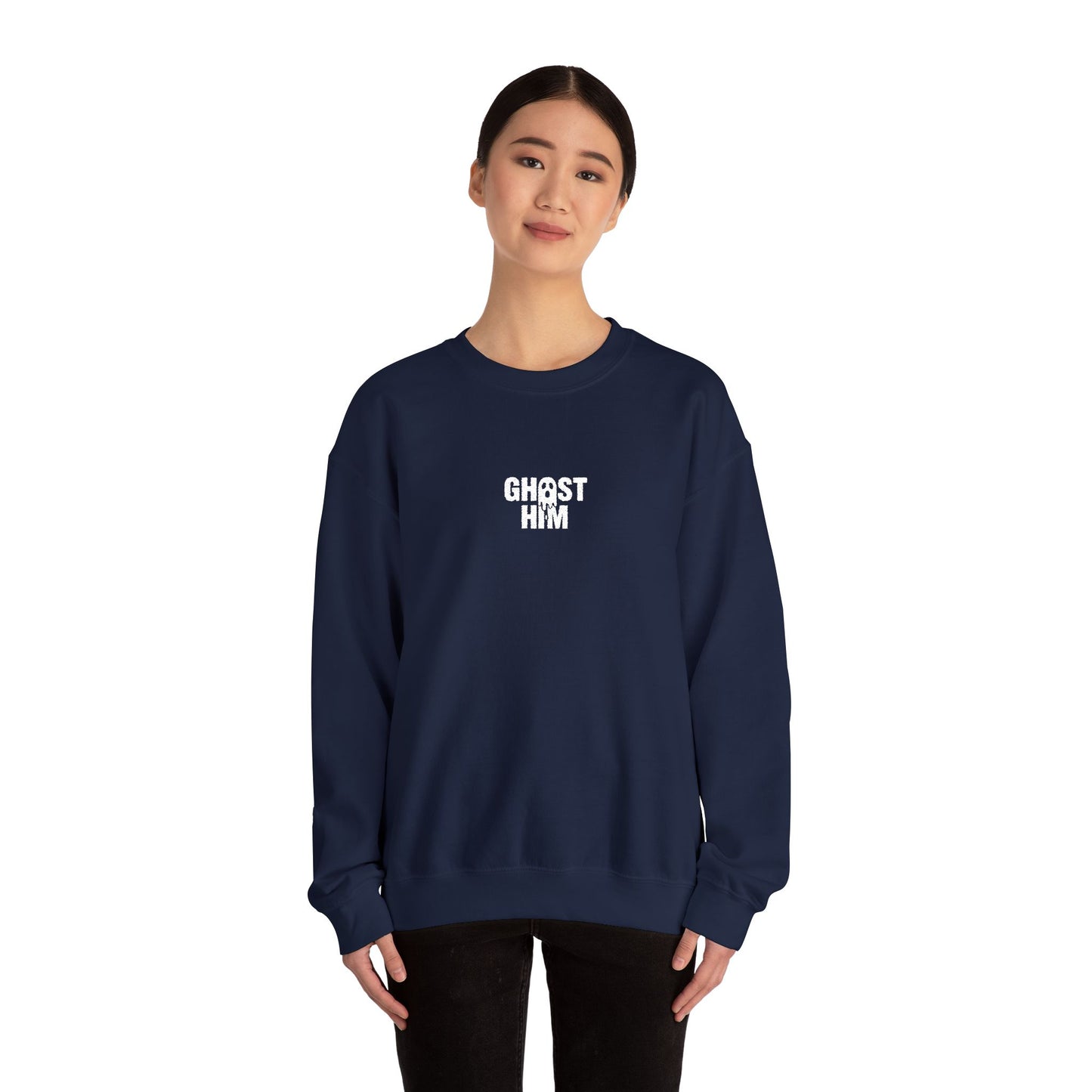 Ghost Him Embroidered Crewneck Sweatshirt