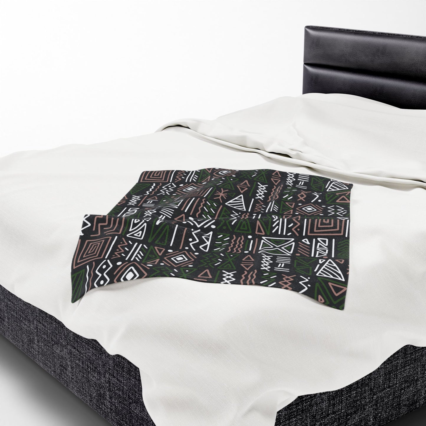Nigerian Kente Cloth Velveteen Plush Blanket