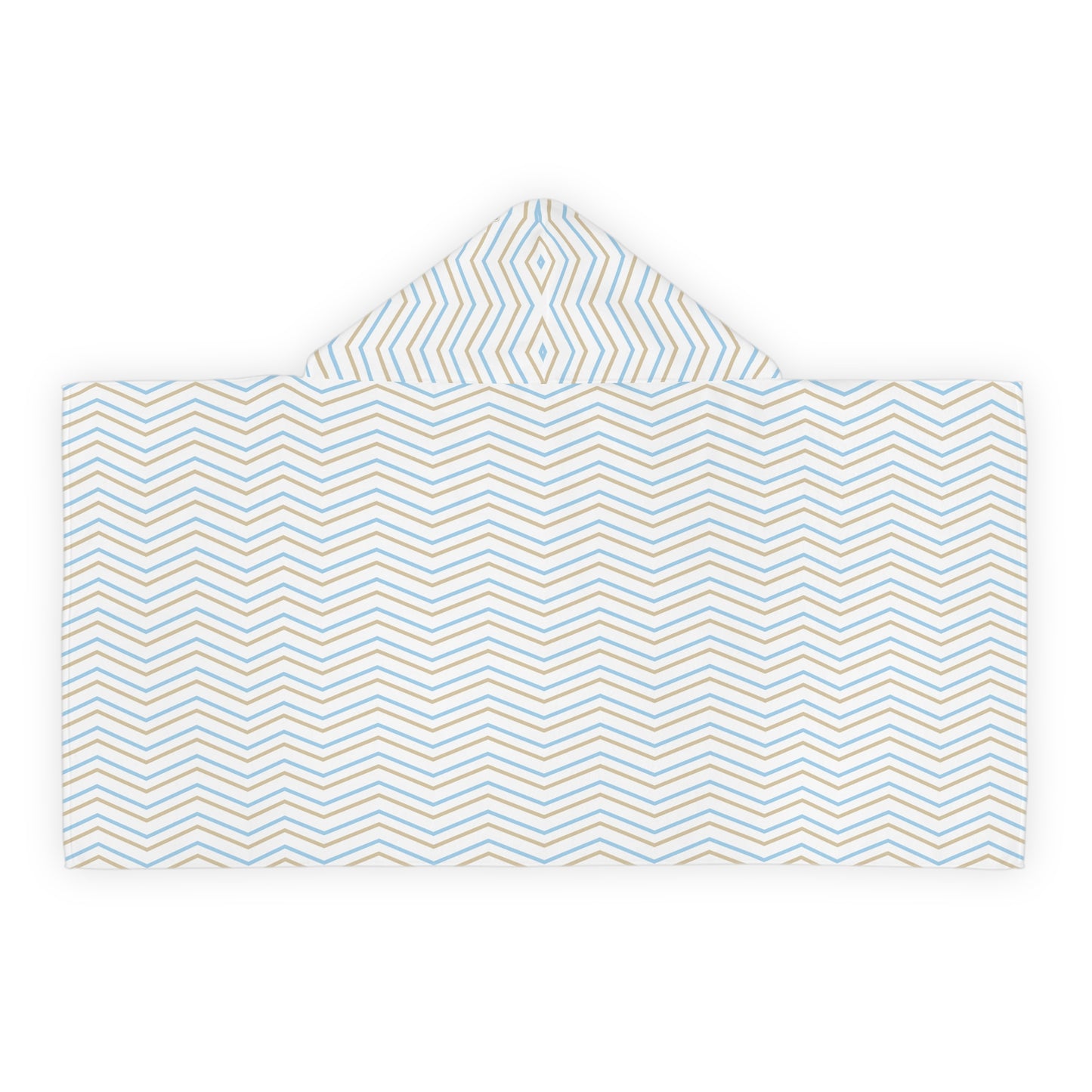 Blue Gold Zig-Zag Youth Hooded Towel