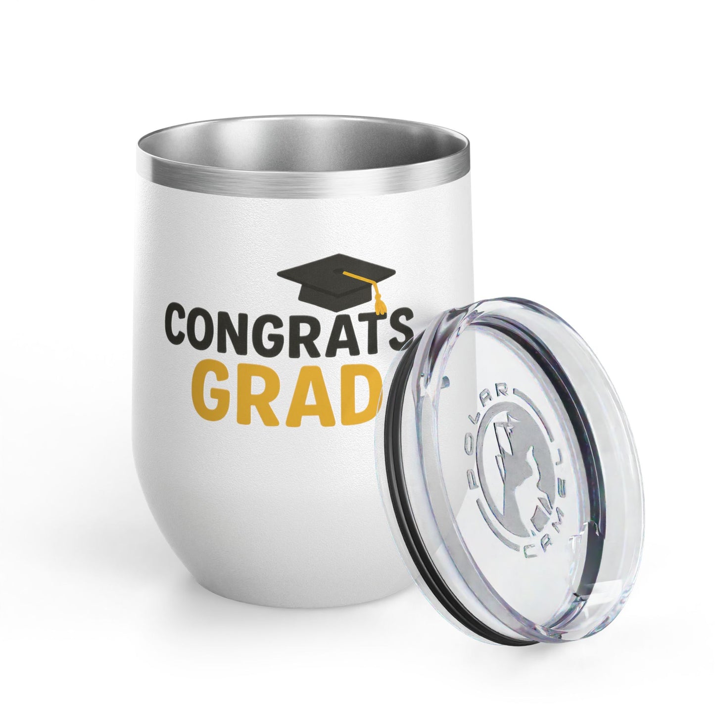 Congrats Grad Cap Graduation Wine Tumbler