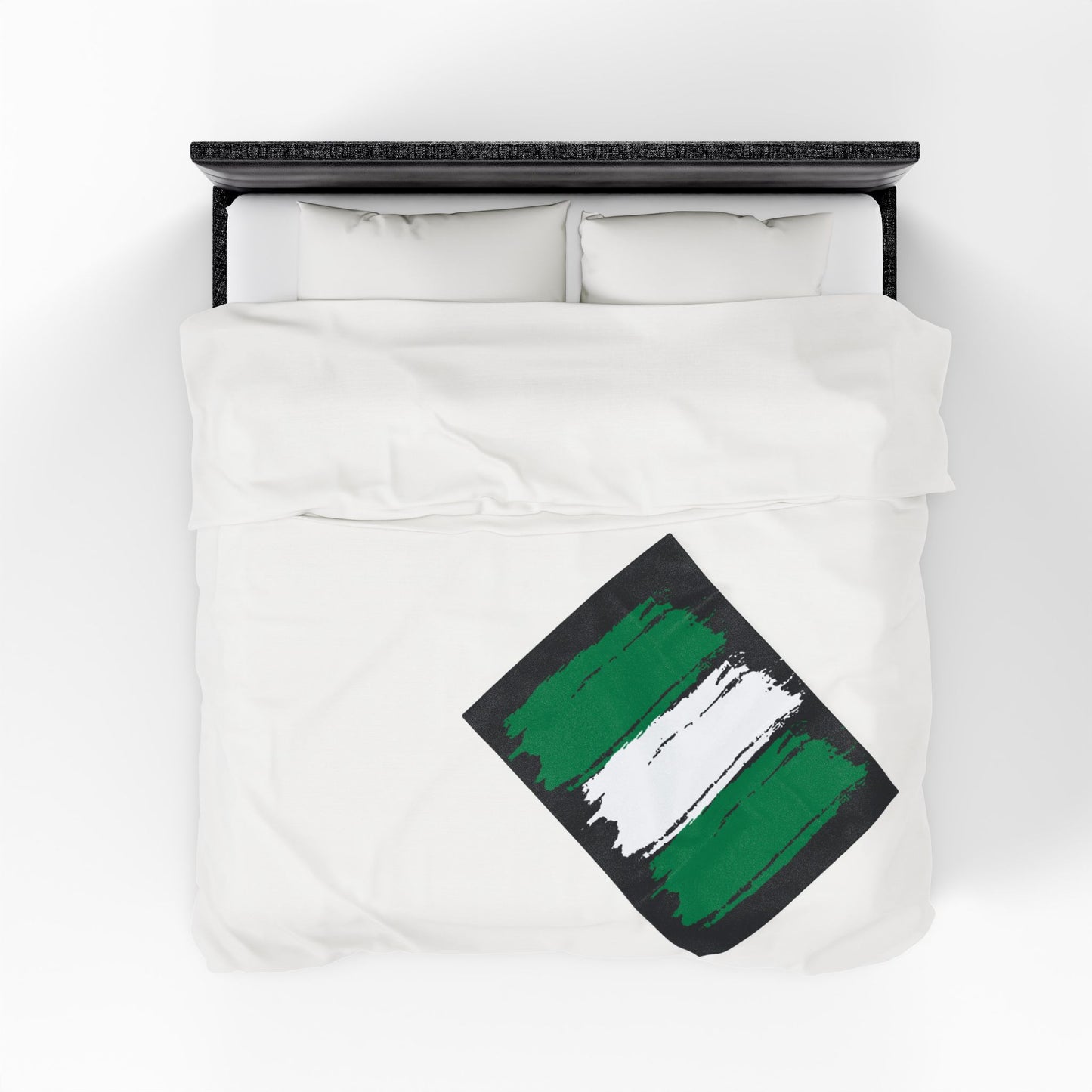 Nigerian Painted Flag Velveteen Plush Blanket