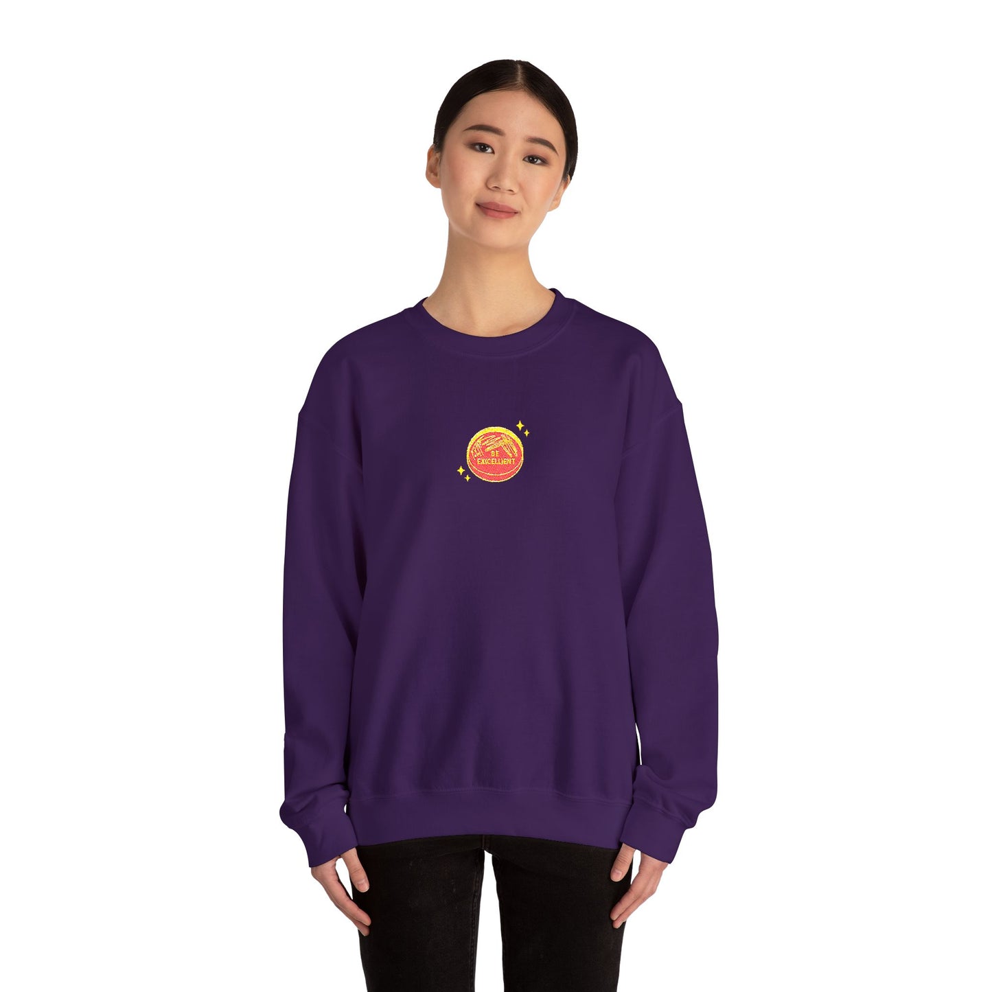 Be Excellent Embroidered Crewneck Sweatshirt