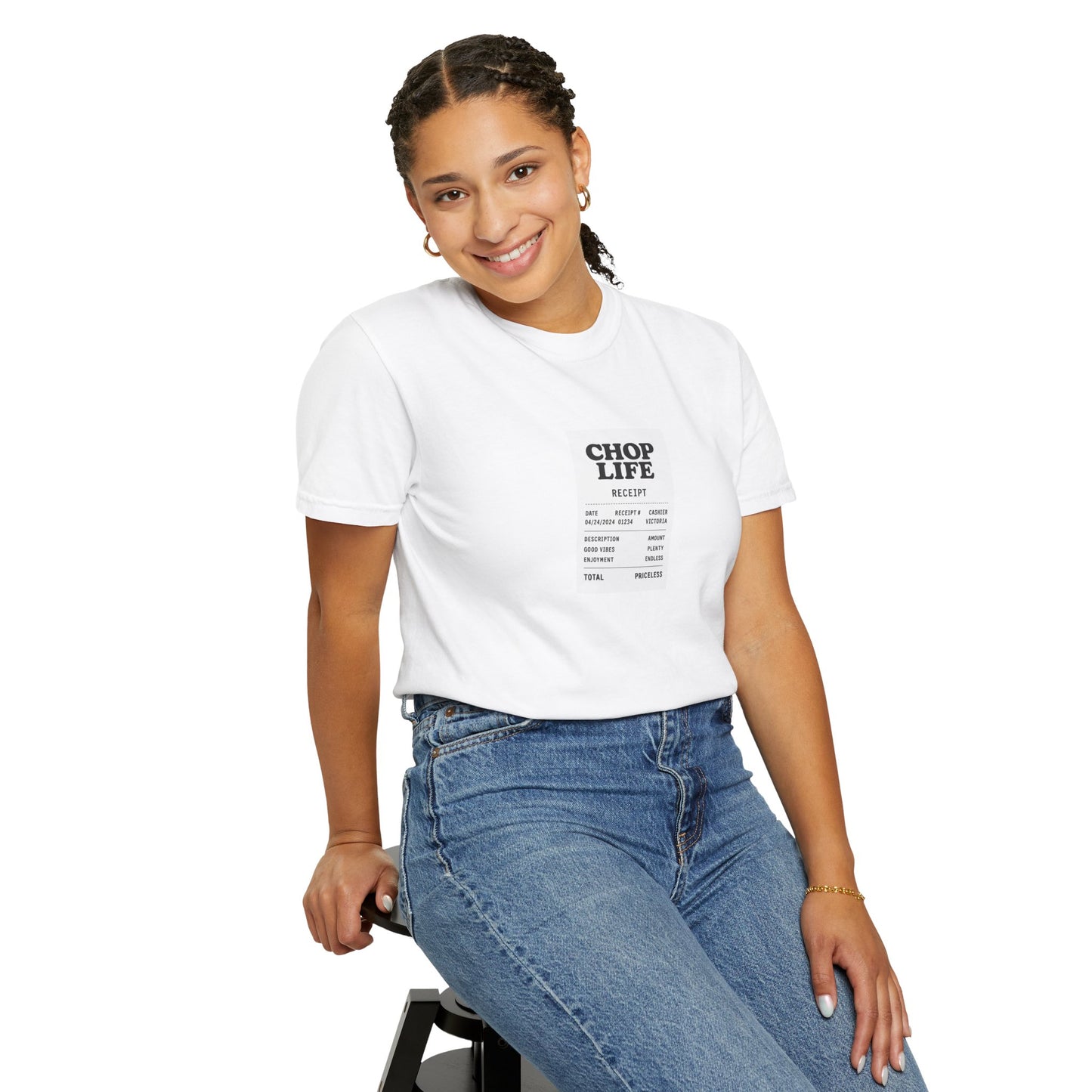 Chop Life Receipt Oversized T-shirt