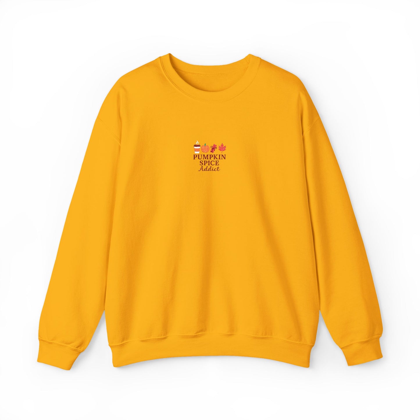 Pumpkin Spice Addict Embroidered Crewneck Sweatshirt