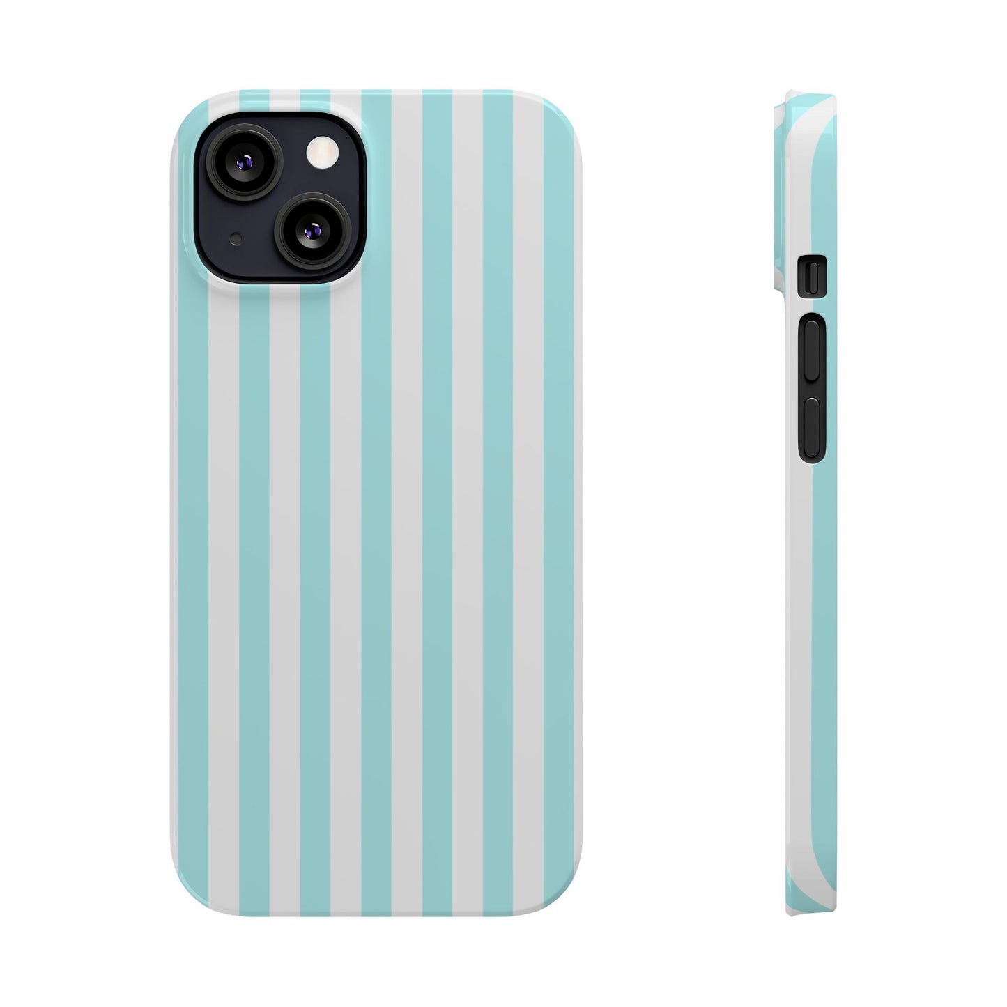 Blue Striped Summer Slim iPhone Case