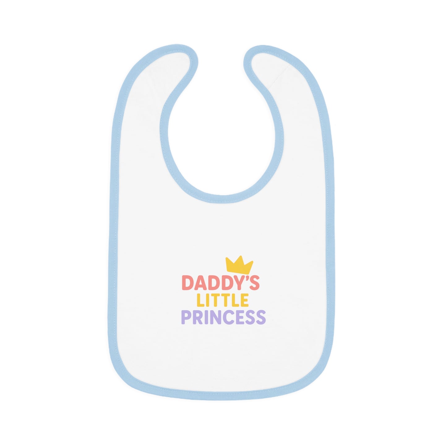 Daddy's Little Princess Baby Bib with Contrast Trim