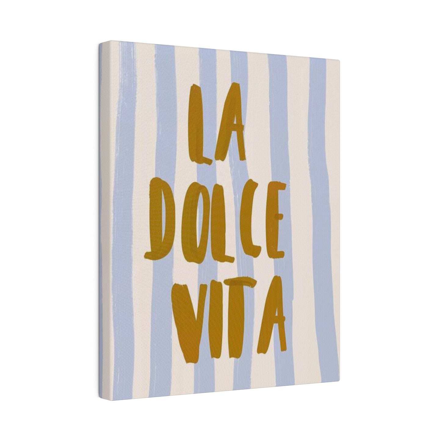 La Dolce Vita Blue Striped Matte Canvas, Stretched