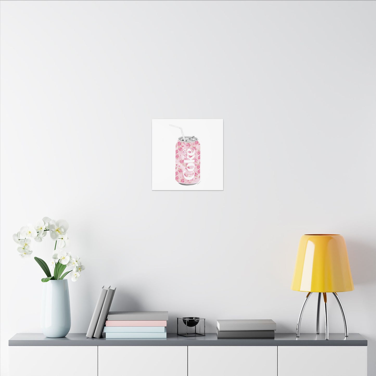 Rose Diet Coke Matte Canvas, Stretched