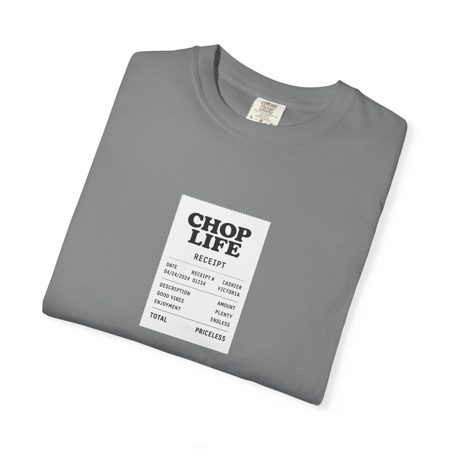 Chop Life Receipt Oversized T-shirt